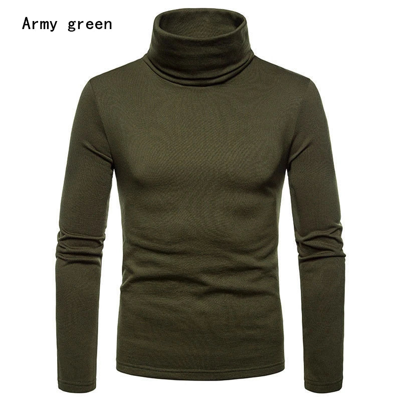 Mens Casual Thermal Long Sleeve Slim Fit Turtleneck