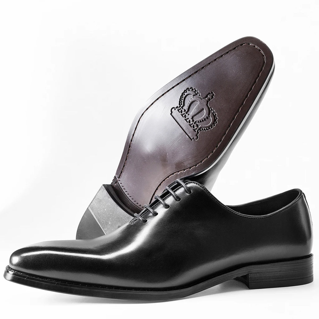 Hanmce Oxford Genuine Leather Breathable Patent  Shoes