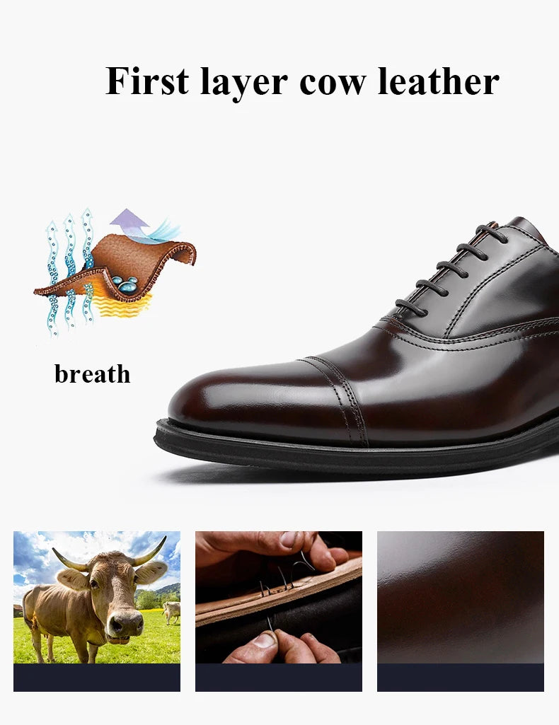 DESAI Genuine Leather Classic Italian Oxfords