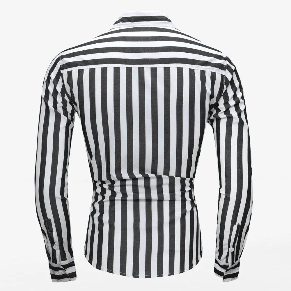 Plaid stripe Cotton Dress Shirts