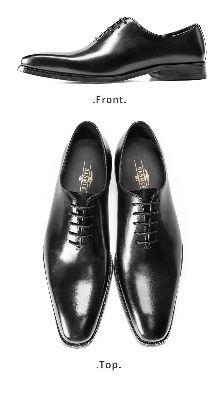 Hanmce Oxford Genuine Leather Breathable Patent  Shoes