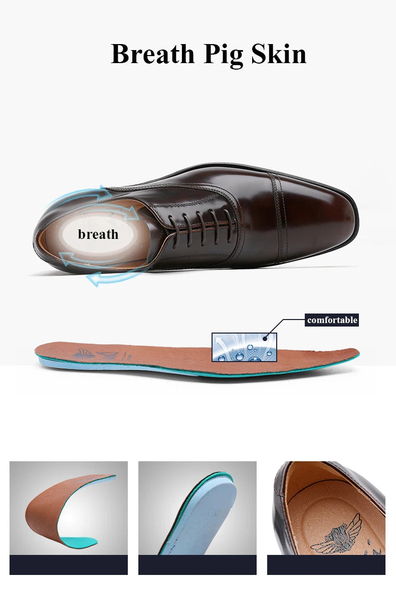 DESAI Genuine Leather Classic Italian Oxfords