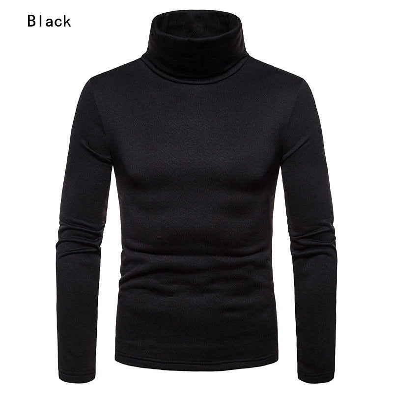 Mens Casual Thermal Long Sleeve Slim Fit Turtleneck