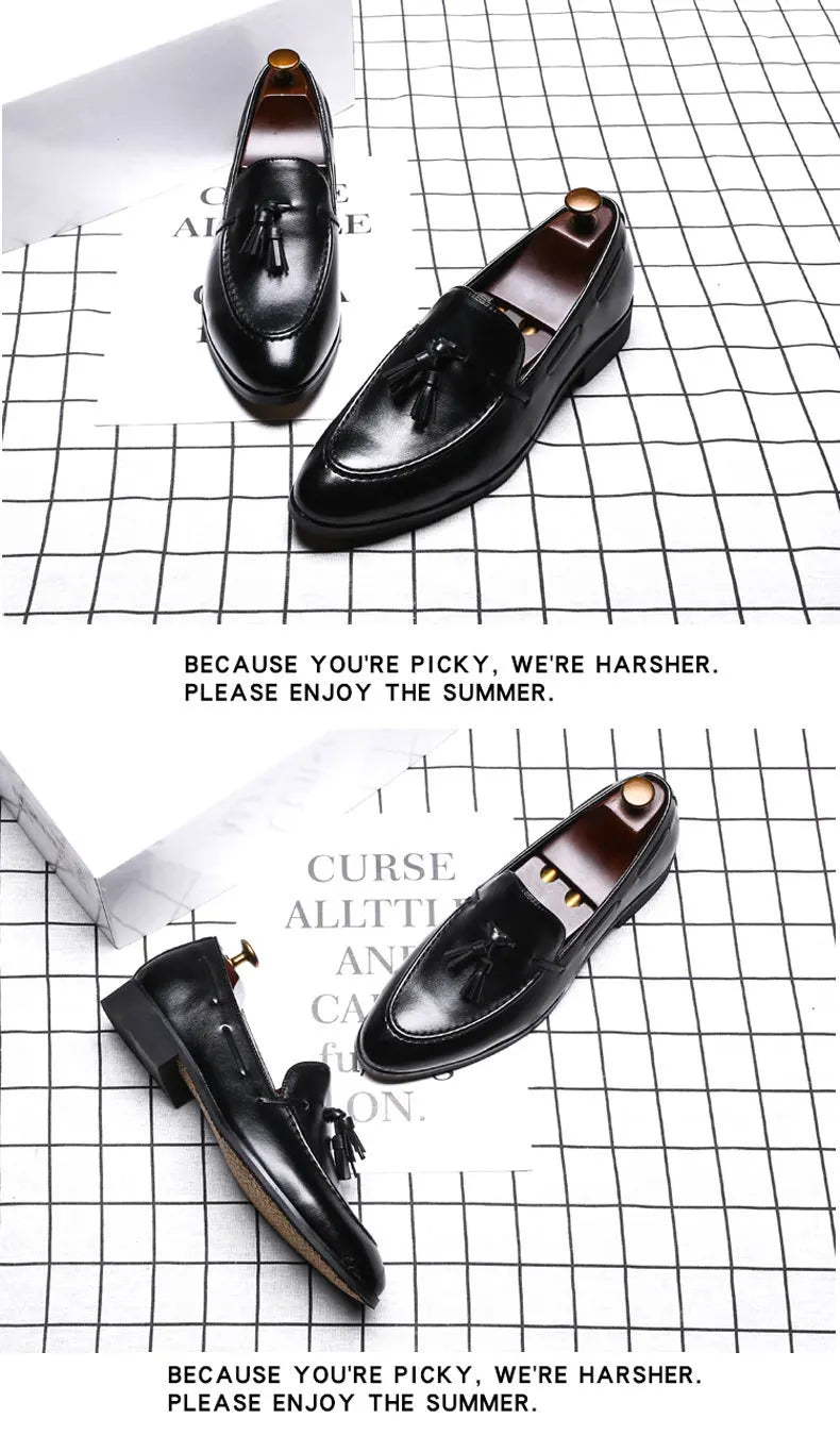 Tassel Leather Loafers