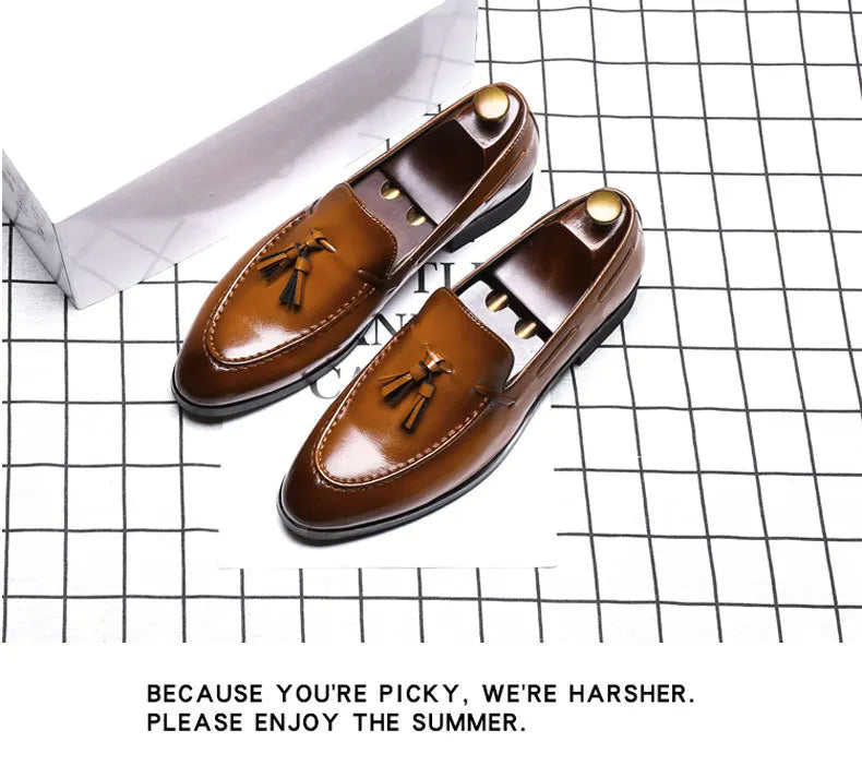 Tassel Leather Loafers