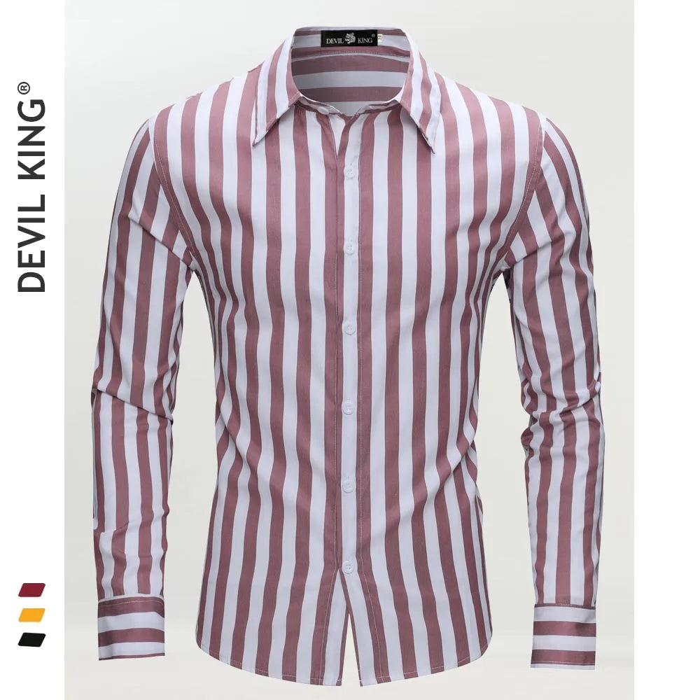 Plaid stripe Cotton Dress Shirts