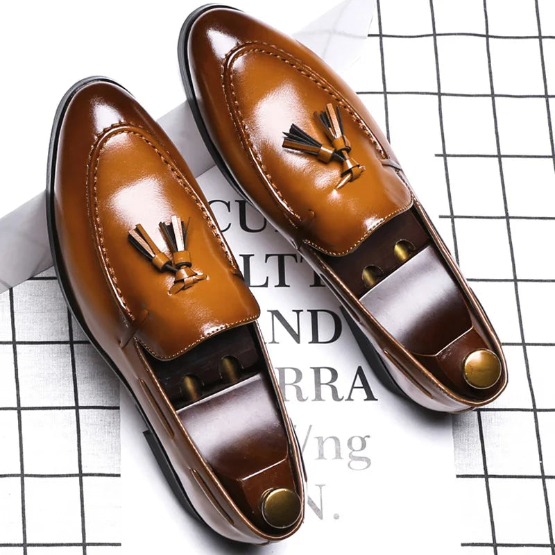 Tassel Leather Loafers