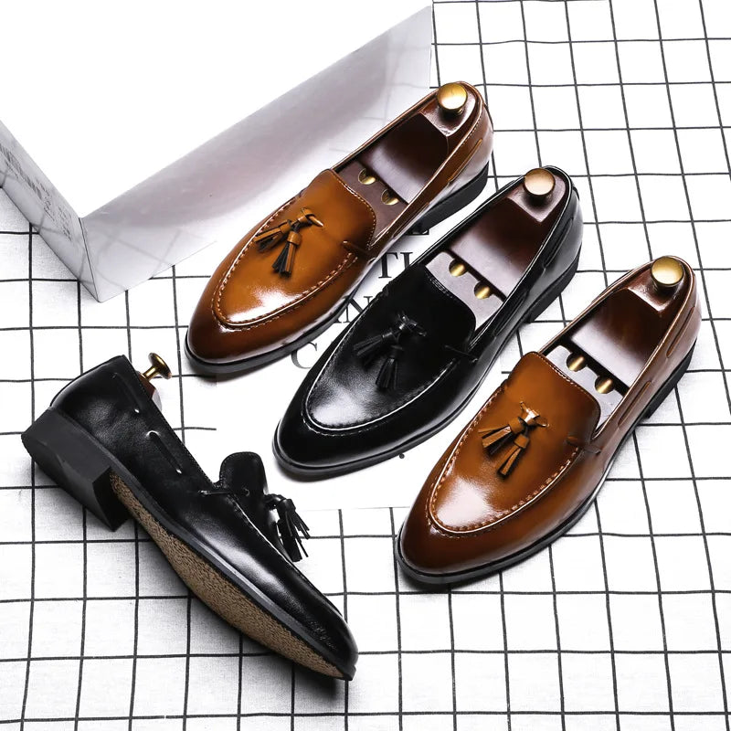 Tassel Leather Loafers