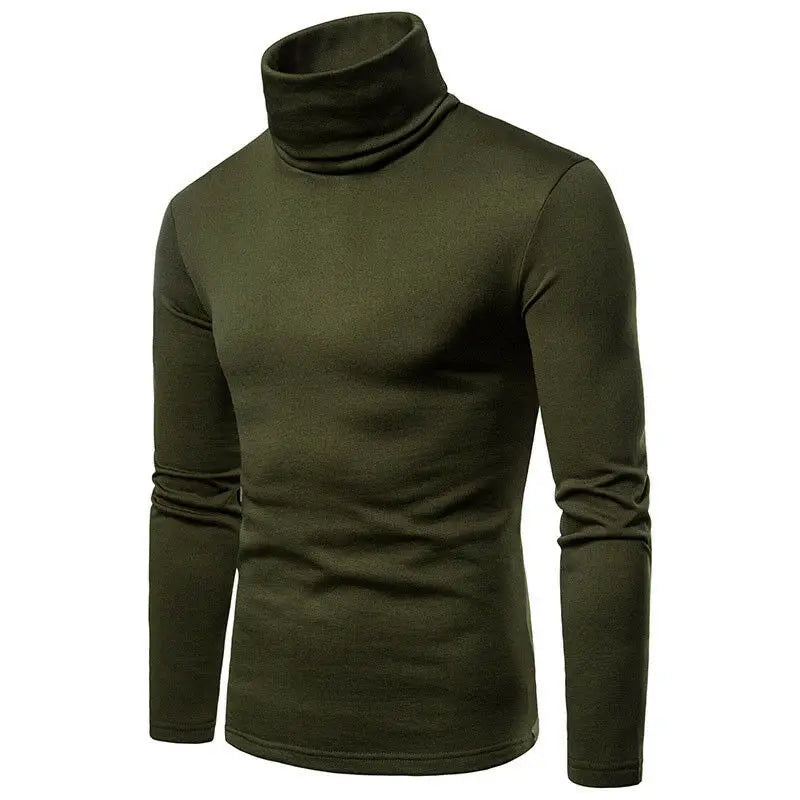 Mens Casual Thermal Long Sleeve Slim Fit Turtleneck