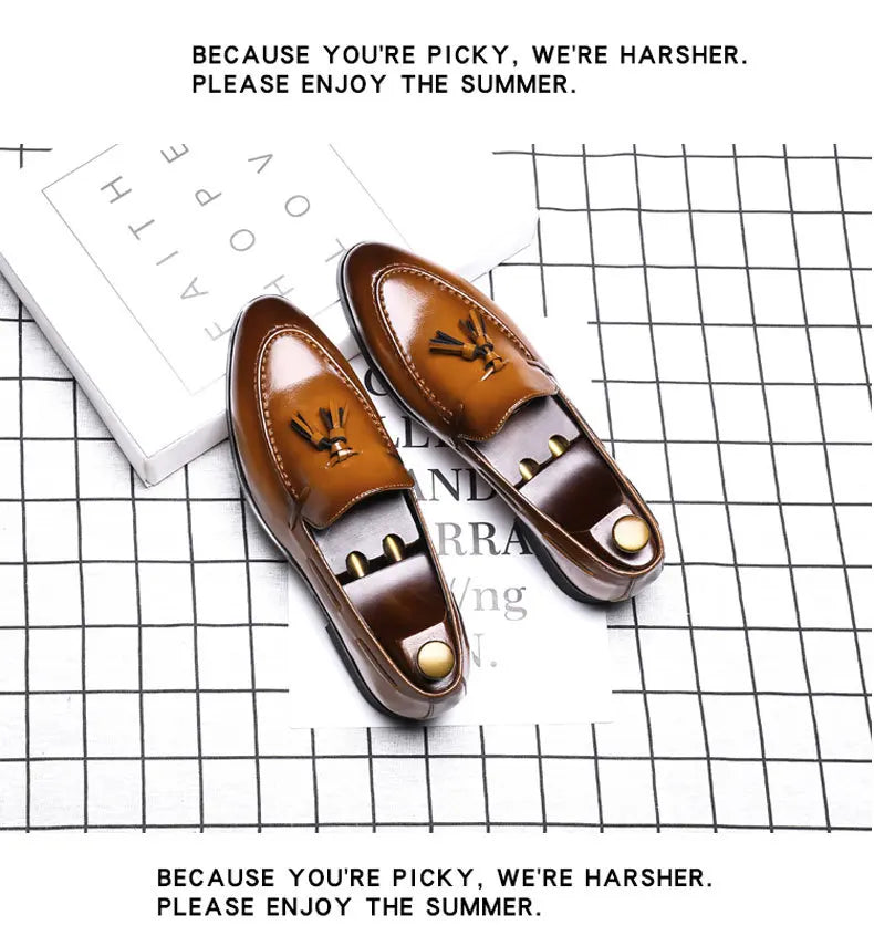 Tassel Leather Loafers