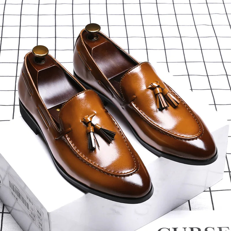 Tassel Leather Loafers