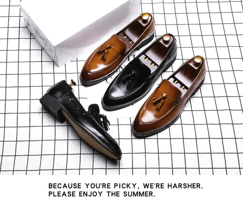 Tassel Leather Loafers