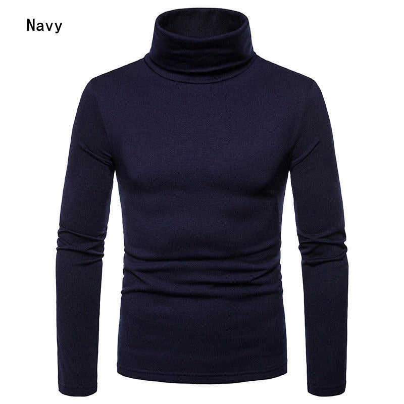 Mens Casual Thermal Long Sleeve Slim Fit Turtleneck