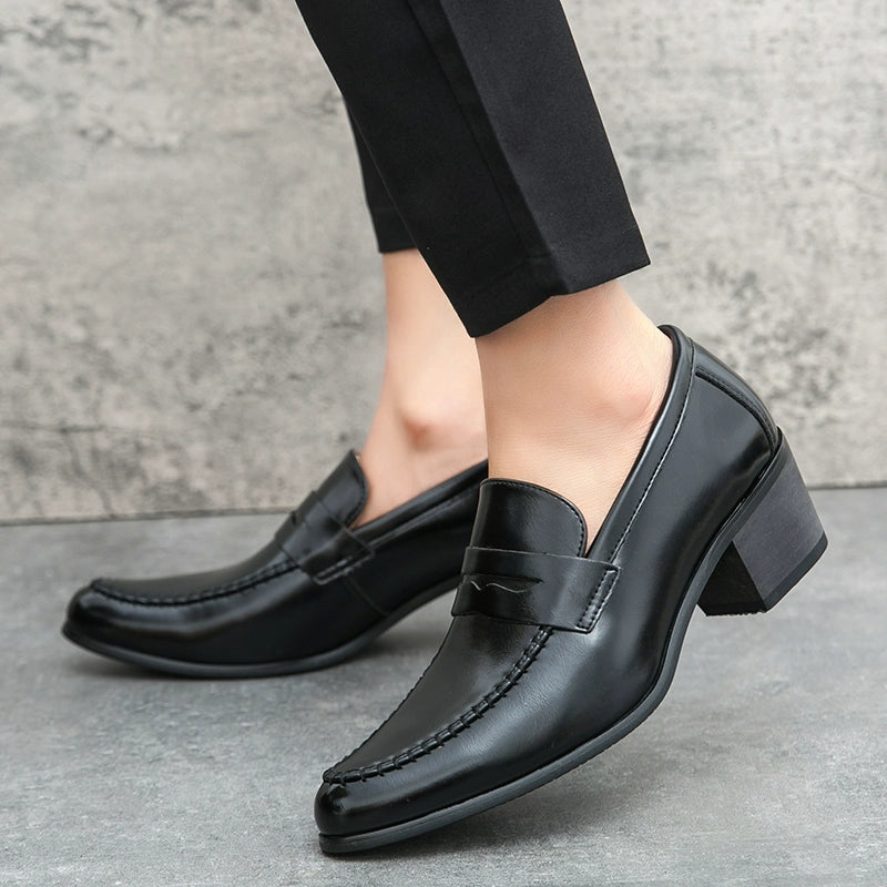Studio Shooting Pointed Leather Monkstrap Shoes