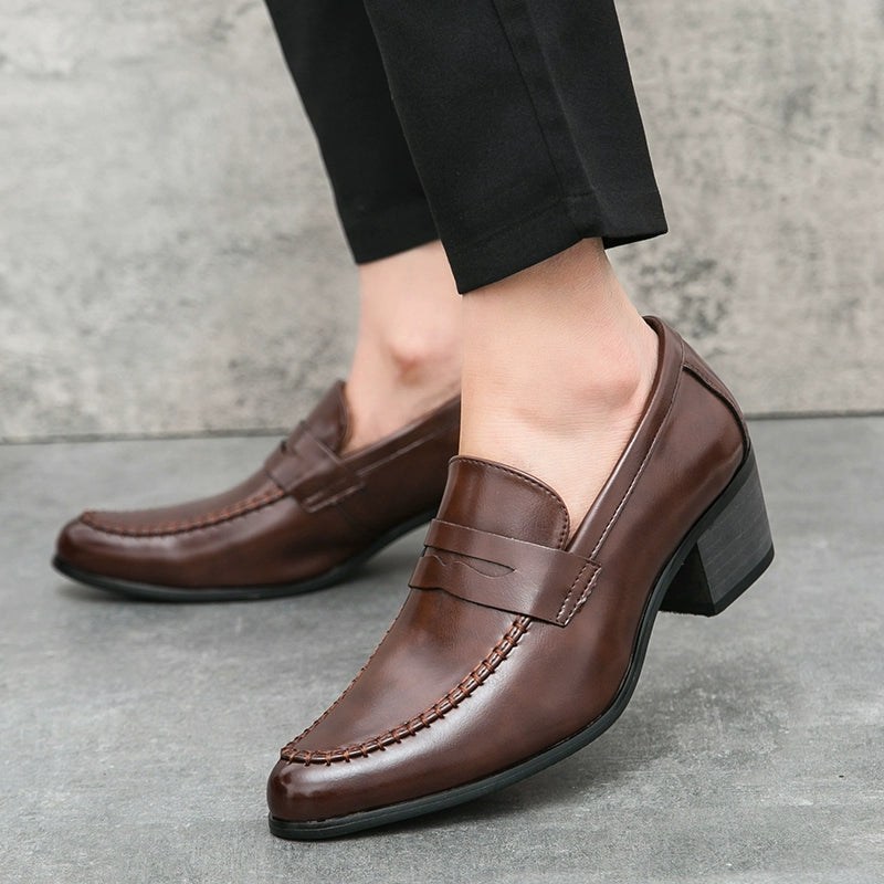 Studio Shooting Pointed Leather Monkstrap Shoes