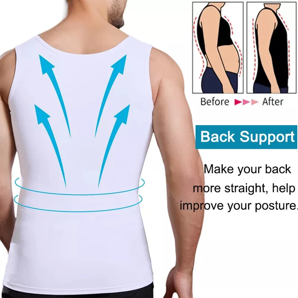 2 Pieces Men's High Compression Slimming Shirts