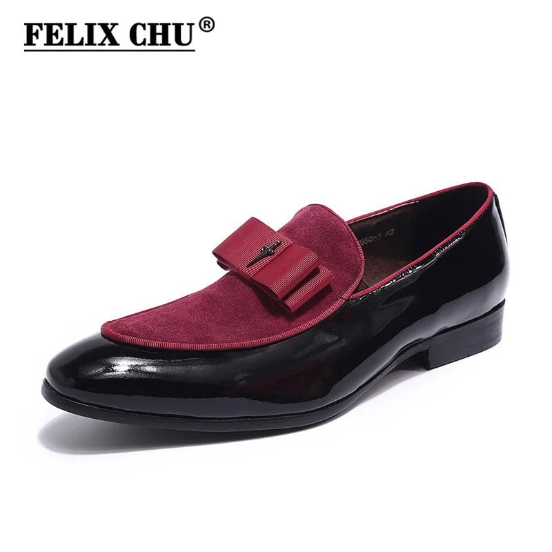 Cross Labled Suede Slip-On Leather Loafers