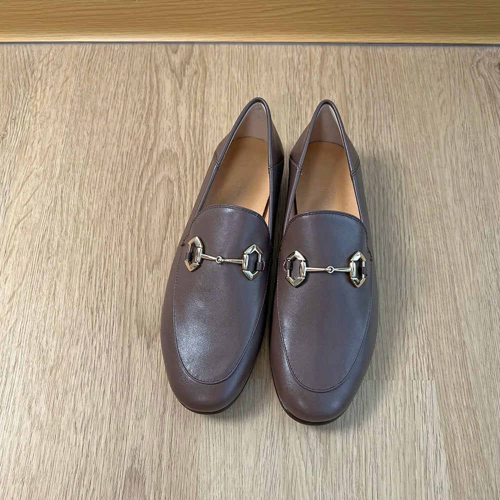 Genuine Leather Flats Outwear Casual Shoes