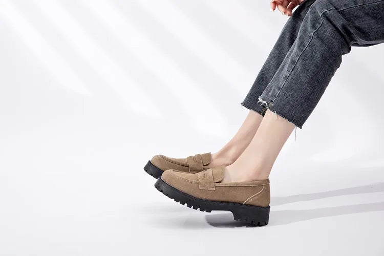 AIYUQI  British Style Genuine Leather Loafer