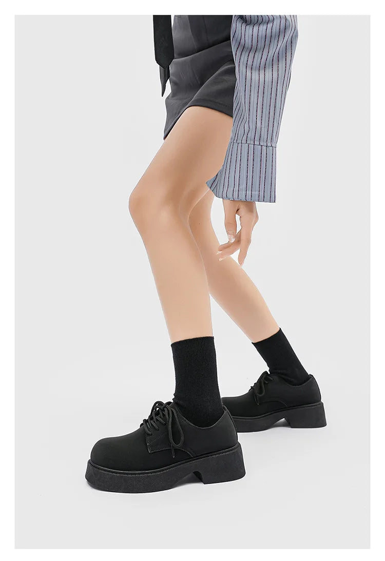 Classic British-Style Round-Toe Youth Streetwear Leather Shoes