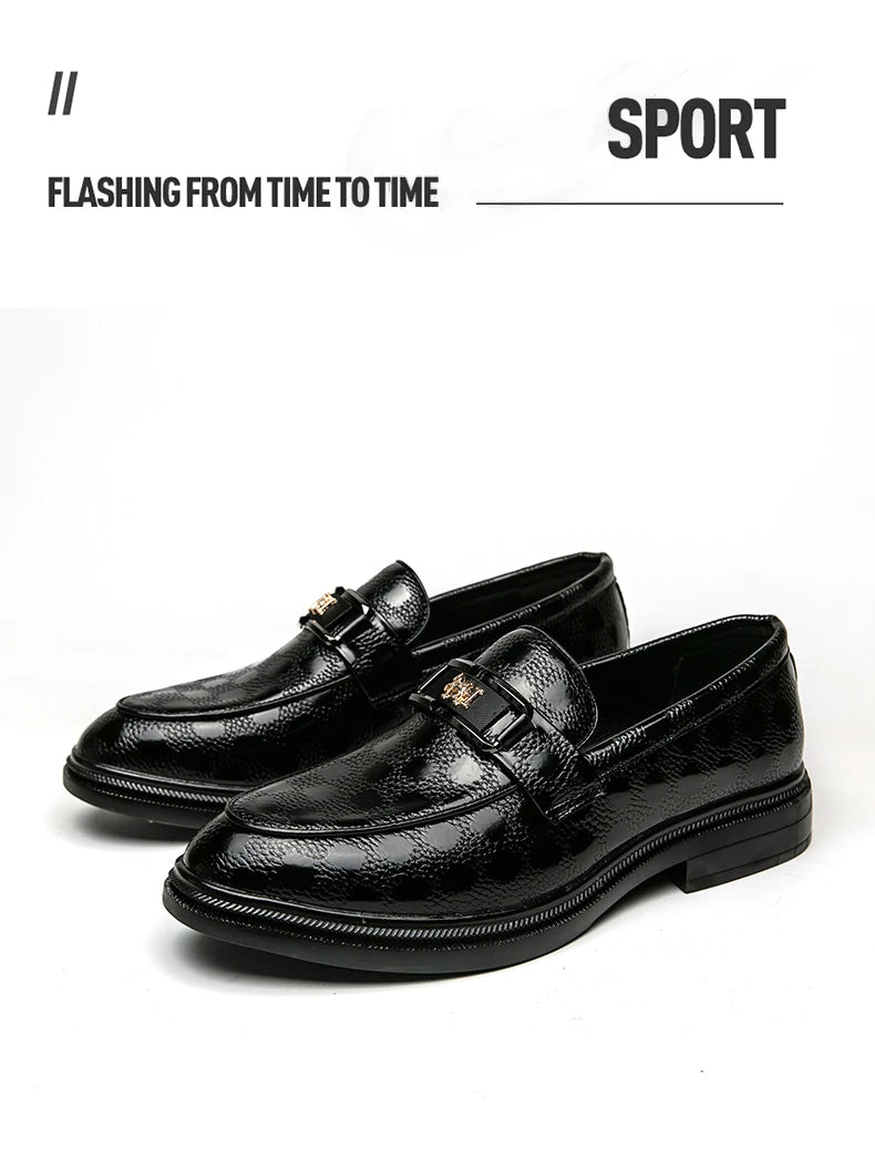 Leather British Style Casual Slip-on Breathable Loafers