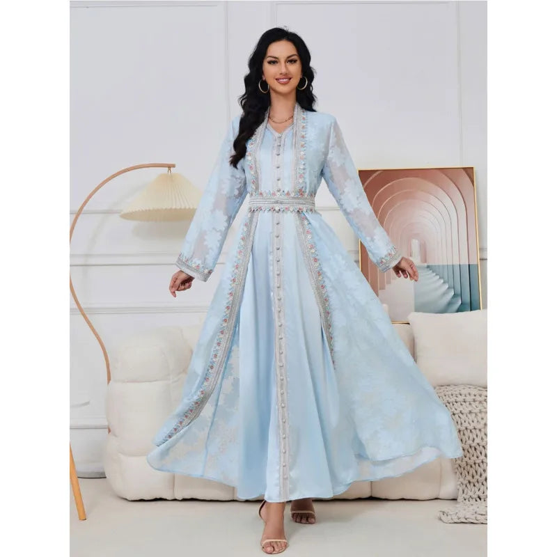 Eid Arab Muslim Style 2 Piece Dress Set