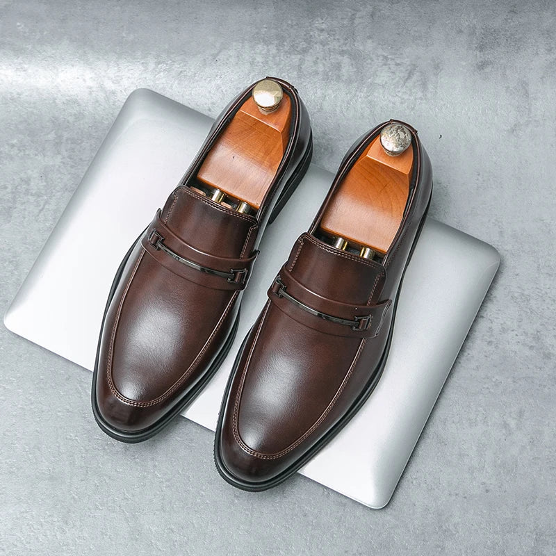 Classic Style Slip On Round Toe Loafers