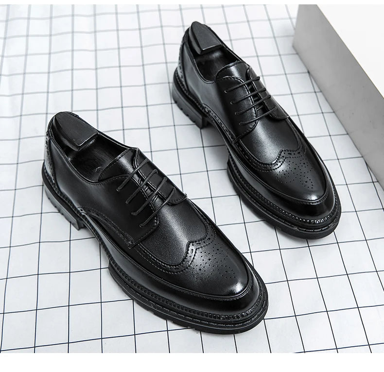 British Brock Style Leather Shoes