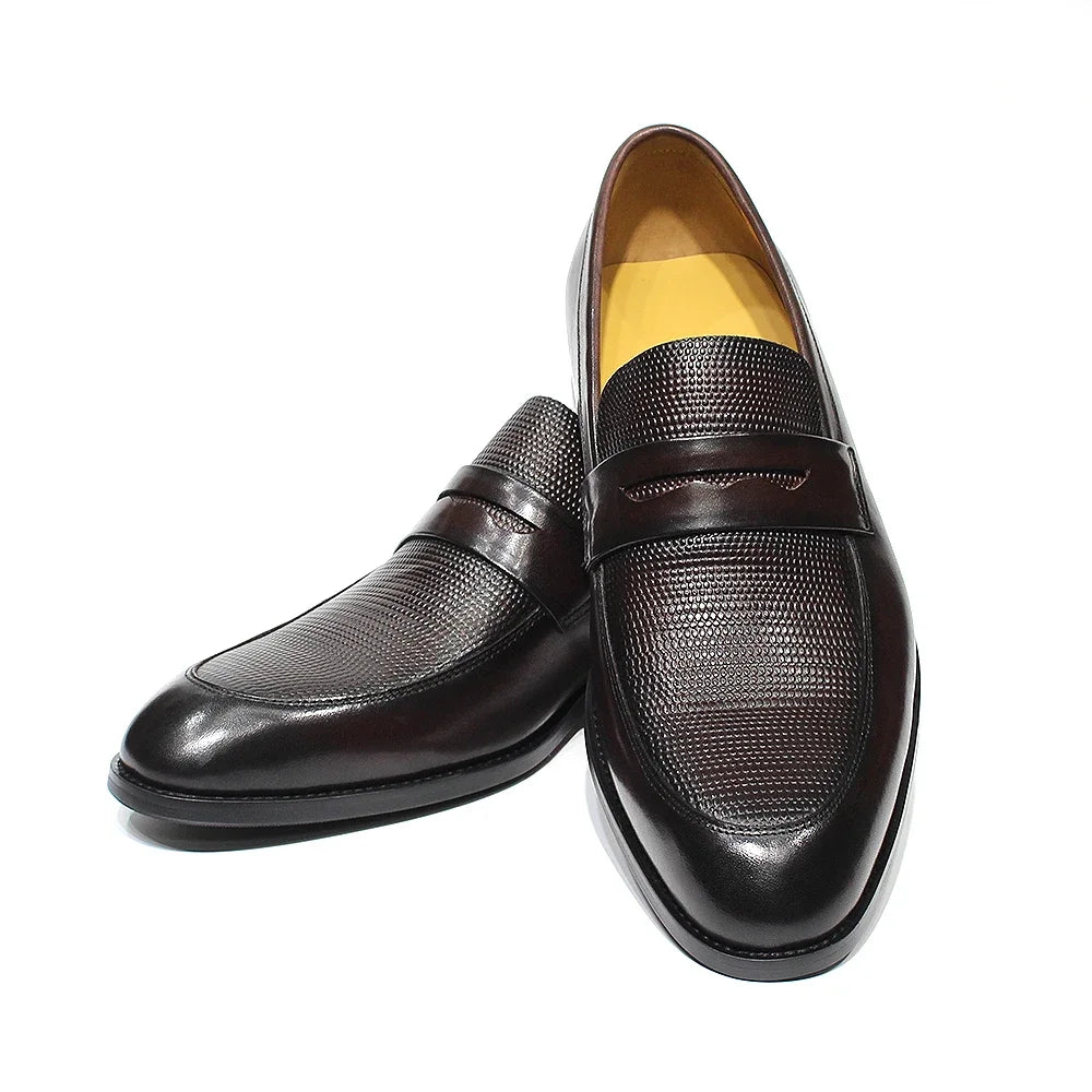 Italian Slip-On Genuine Leather Penny Loafers