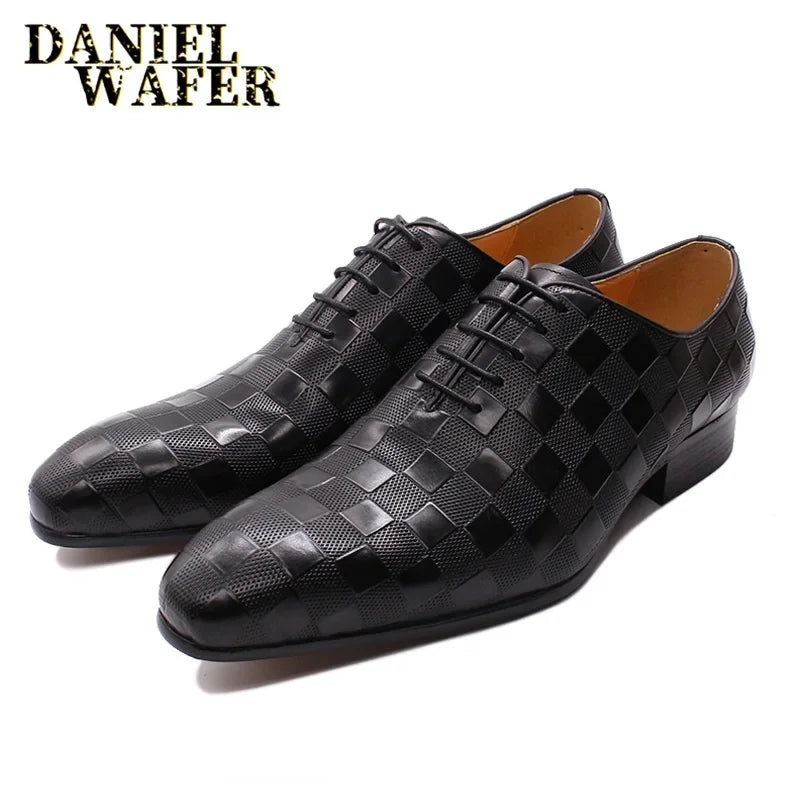 Genuine Lace-Up Leather Oxford