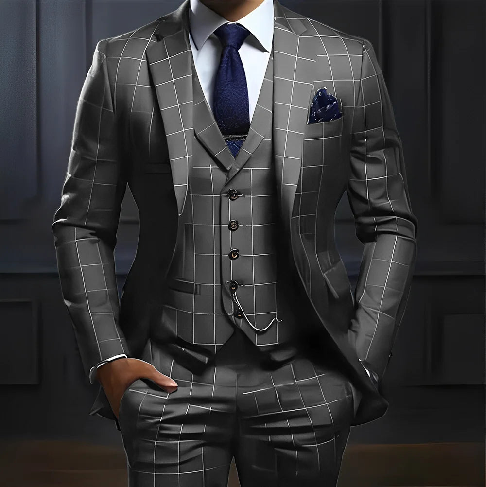 3 piece Formal Business Work Tuxedo Custom Color