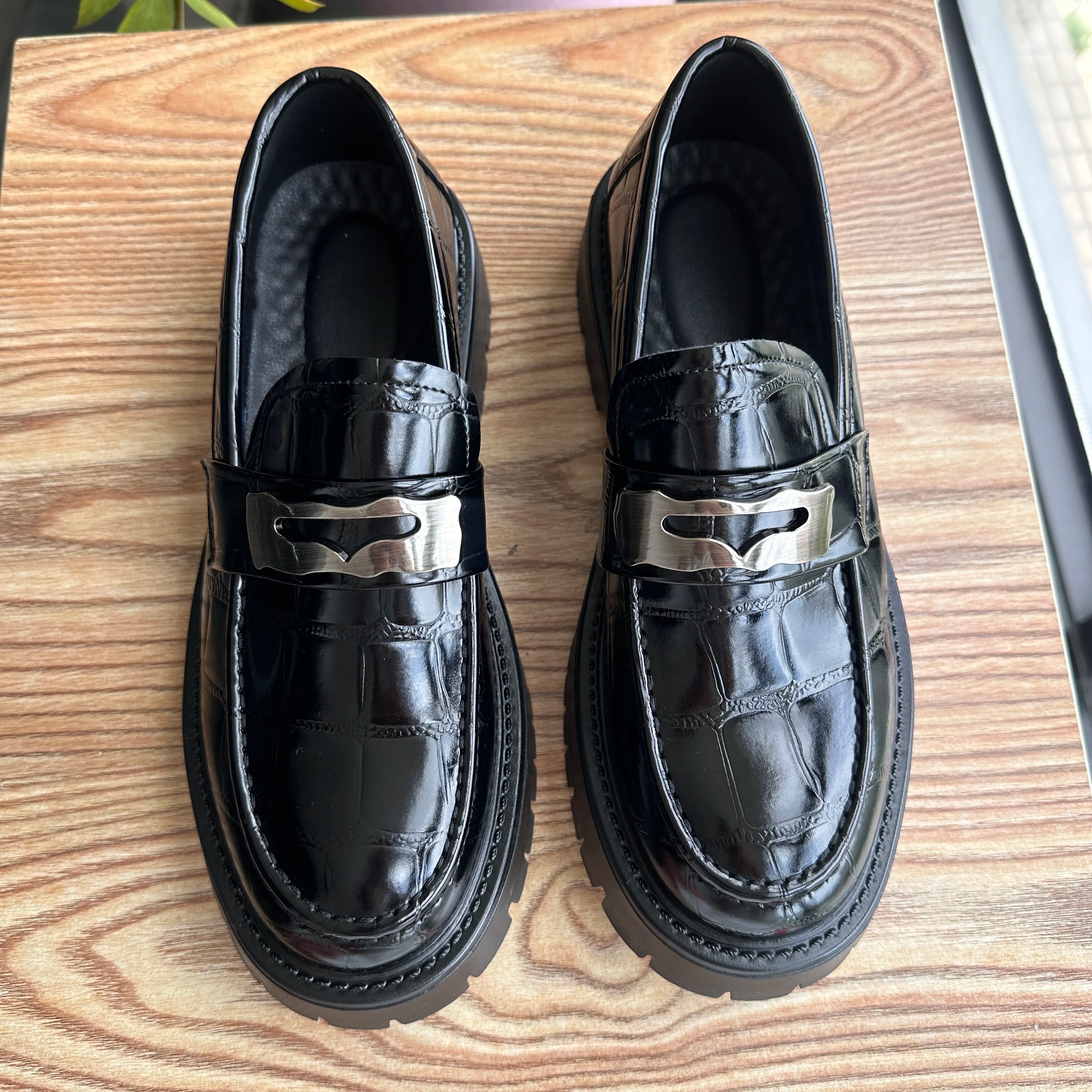 STRONGSHEN Casual Leather Loafers
