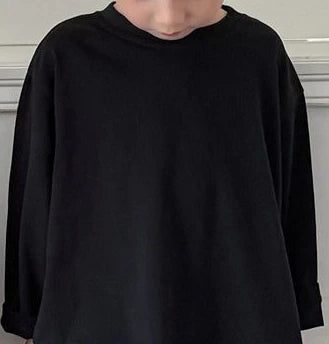 Girls Boys Casual Simple Long Sleeve Round Neck T-shirts
