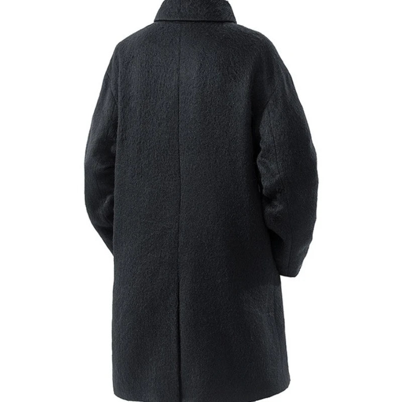 Mid Strength Handsome Double Healed Woolen Coat