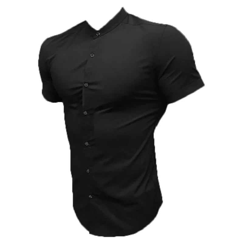 Plain Slim Fit Short Sleeve Casual Dry T-Shirts
