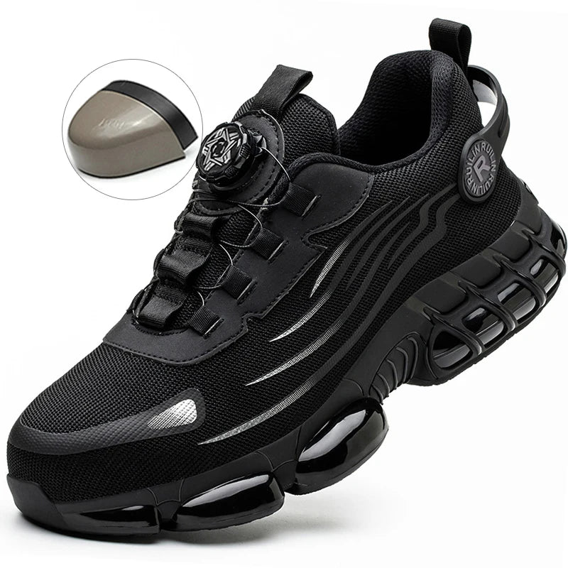 Indestructible Steel Toe Slip Resistant Abrasion Resistant Work Shoes Men Tough and Comfortable