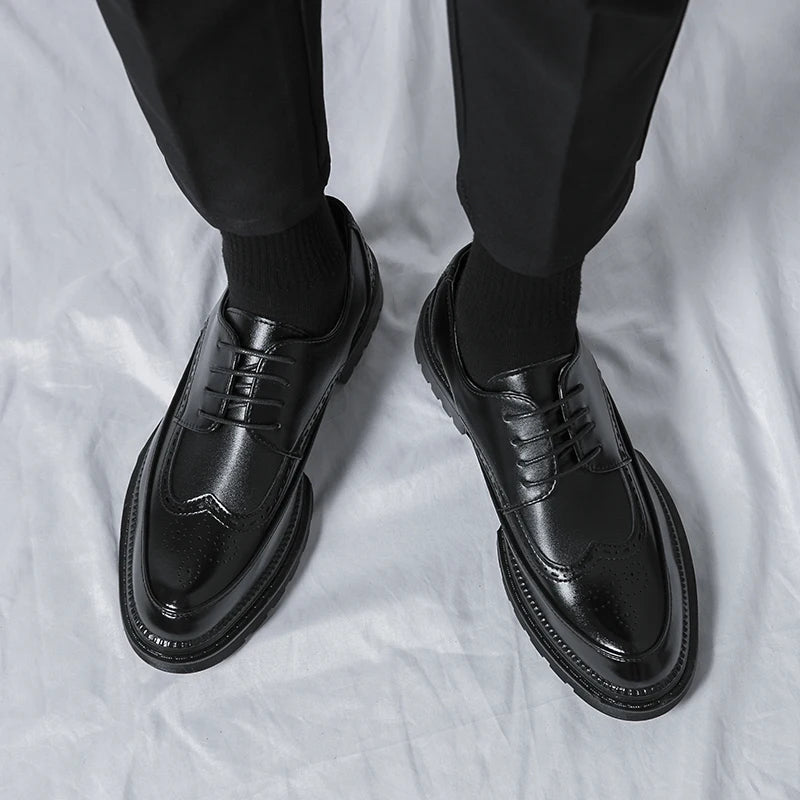British Brock Style Leather Shoes