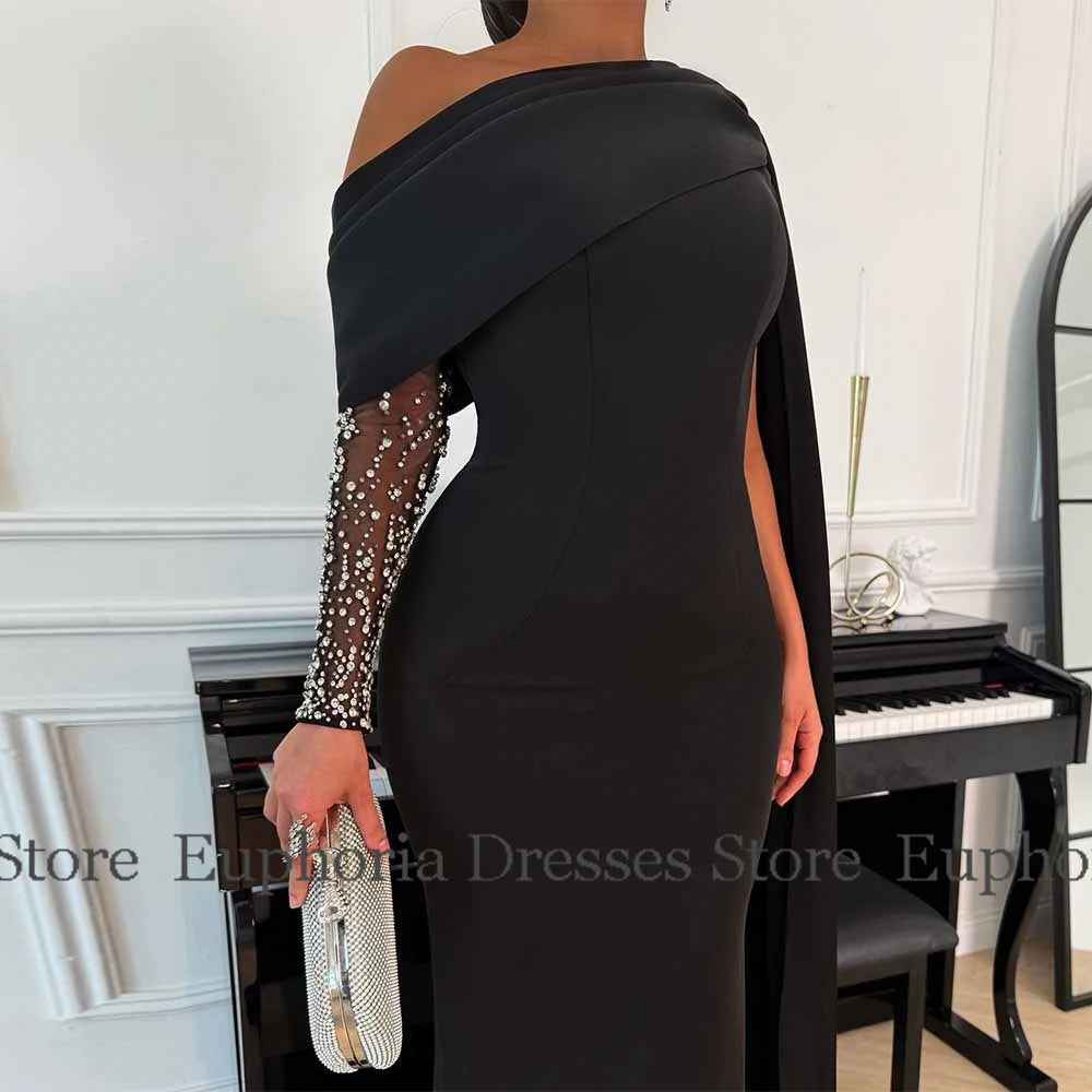 Crepe Fabric Mermaid/Trumpet Off-the-shoulder Dress