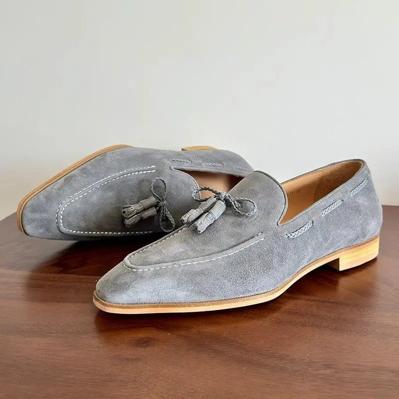 Suede Tassel Slip-On British Style Penny Loafer