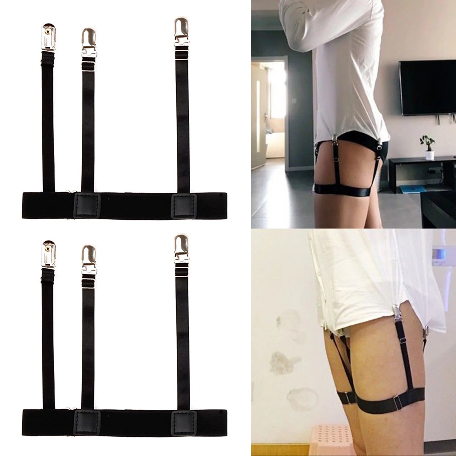 2Pcs Shirt Wrinkle Guards with 3 Clips