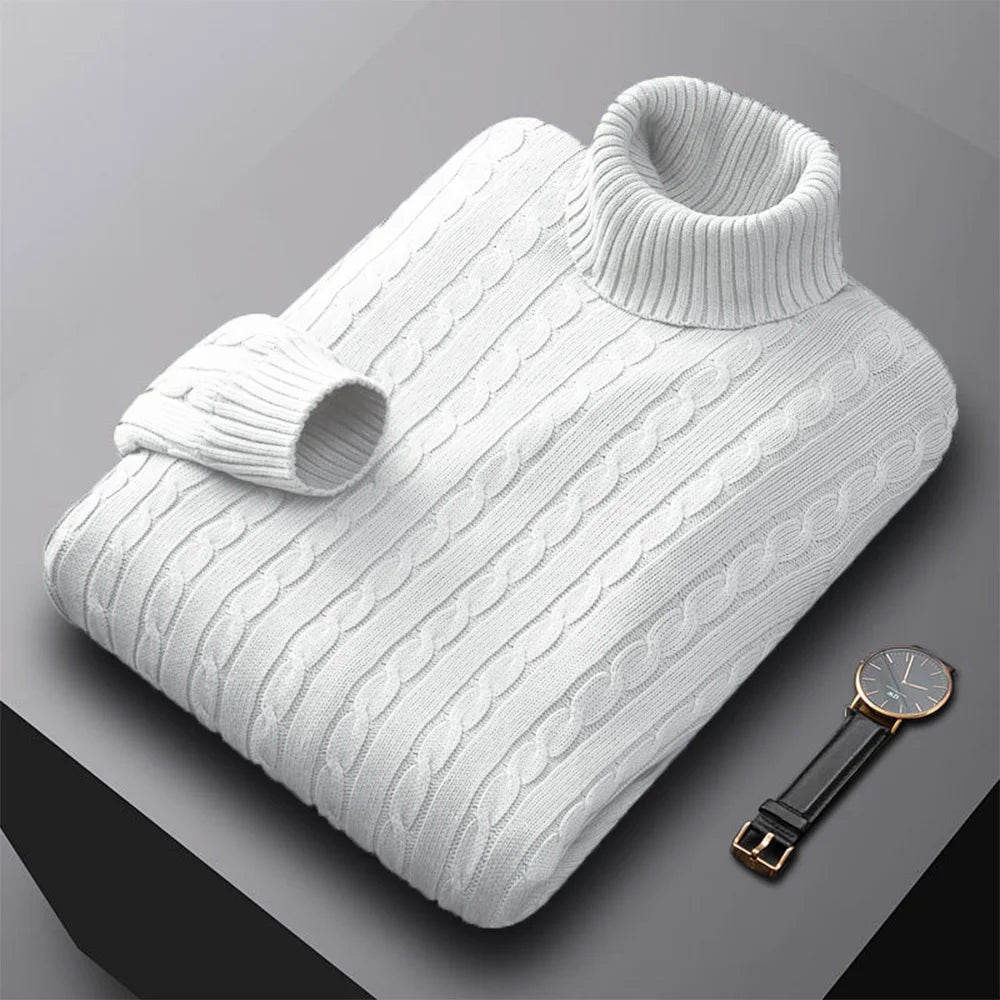 High Neck Solid Color Turtleneck