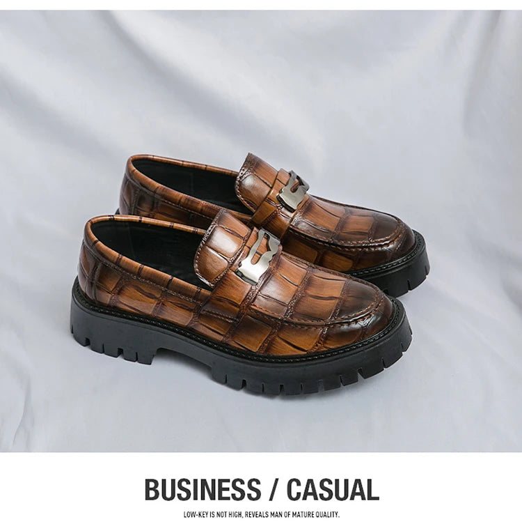 STRONGSHEN Casual Leather Loafers