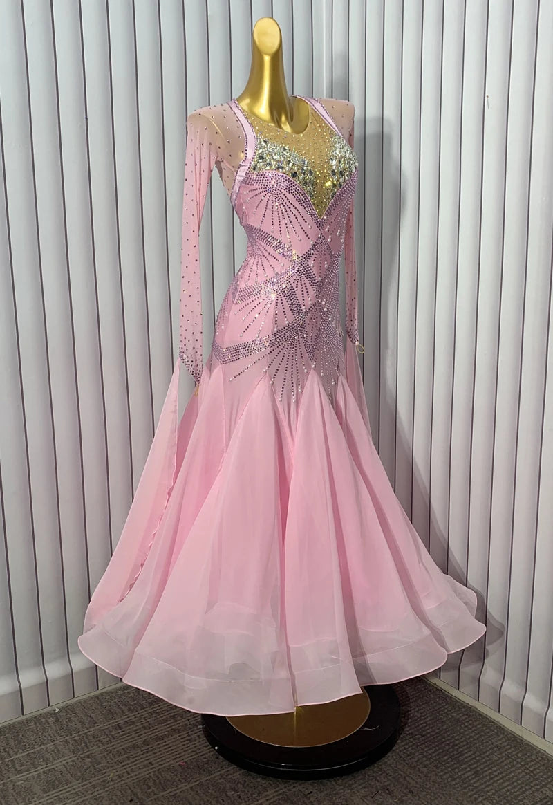 Ballroom Dance Dress with wings hole on back