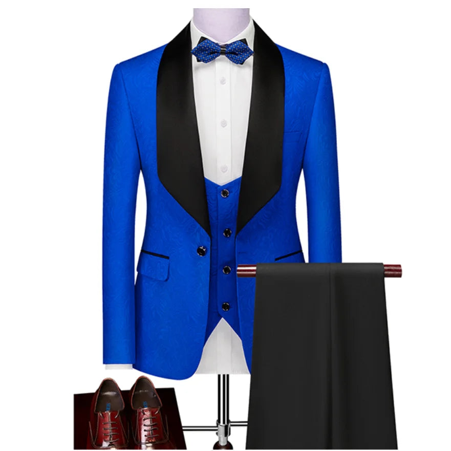 Tuxedos Shawl Satin Lapel ( Jacket+Pants+Vest+Tie) C691