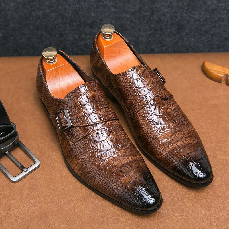 Pointed Leather Loafers