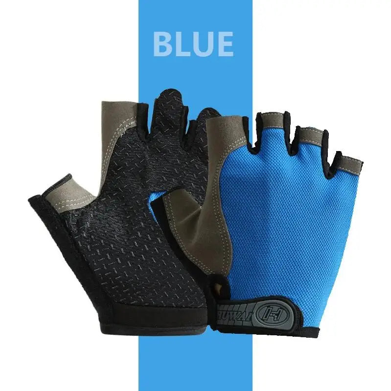 Fingerless Anti-Slip Shock-Absorbing Breathable Sports Gloves