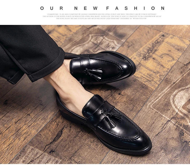 Slip on Tassel Leather Loafer