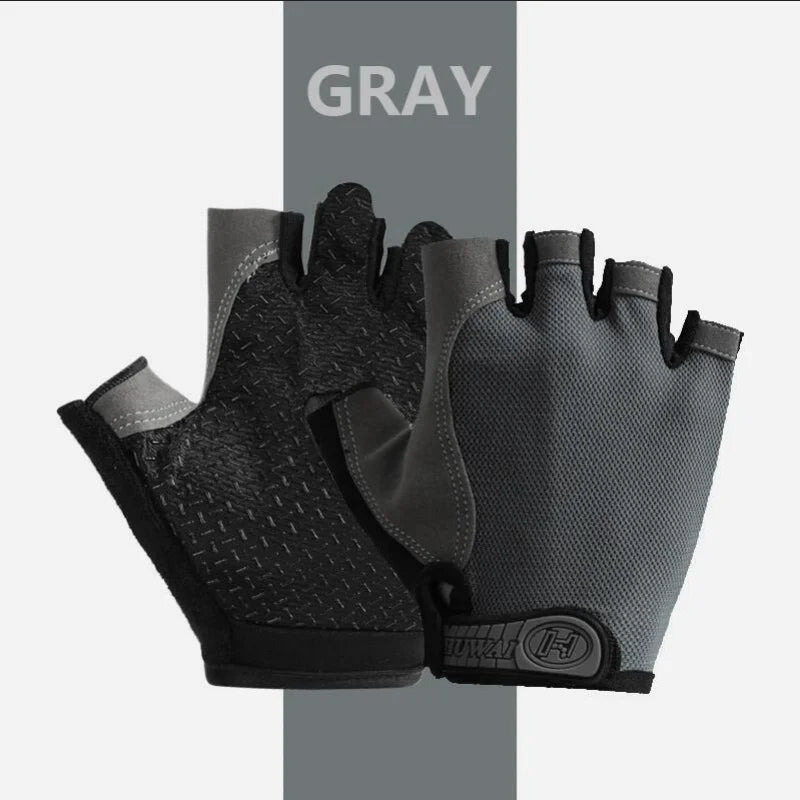 Fingerless Anti-Slip Shock-Absorbing Breathable Sports Gloves