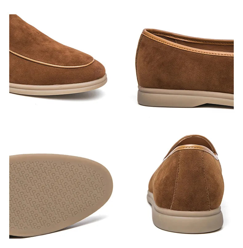 British Style Suede Casual Breathable Slip-on Loafers