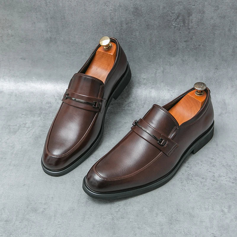 Classic Style Slip On Round Toe Loafers